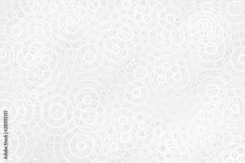 White circle sound waves oscillating on gray backdrop, abstract soft background