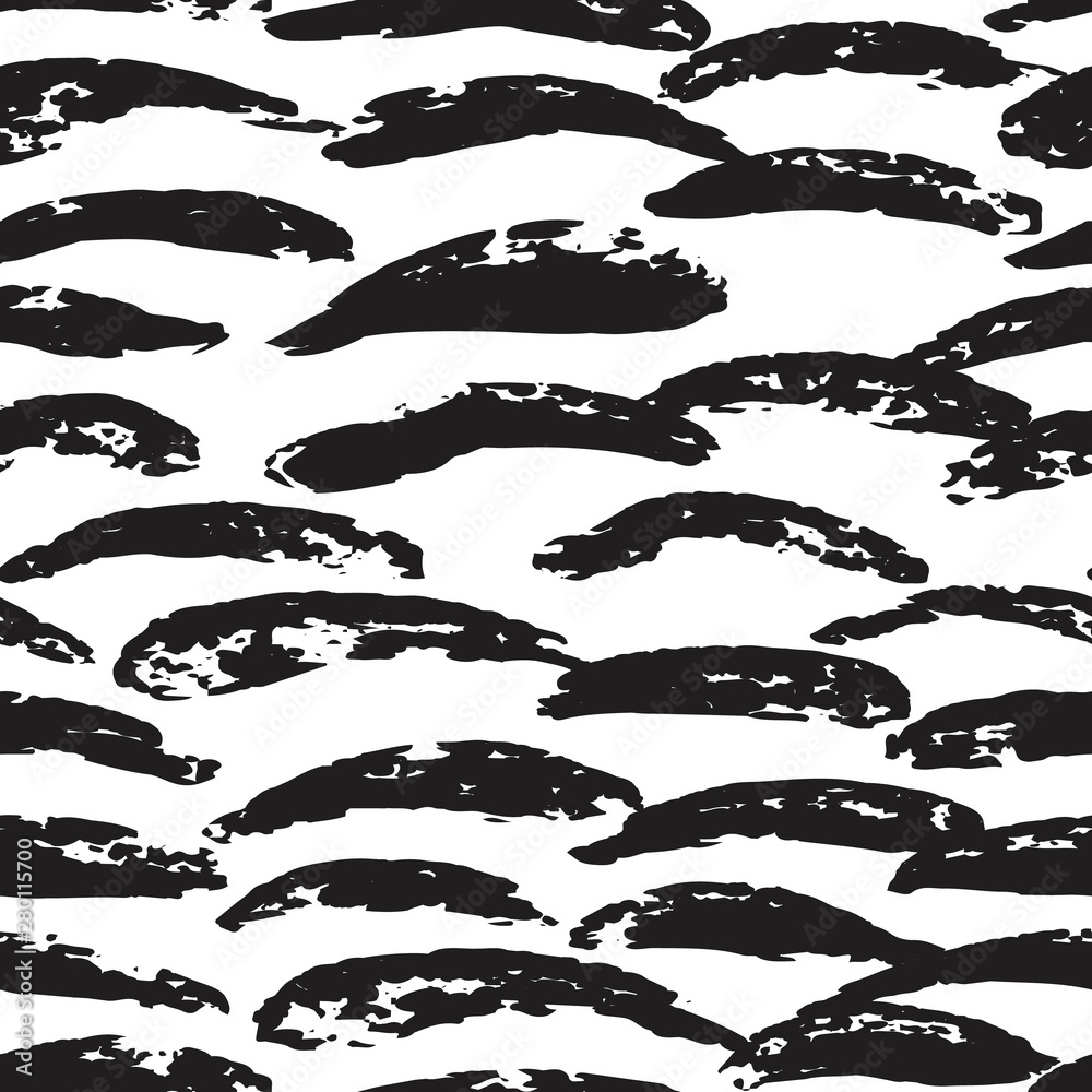 Hand drawn abstract seamless pattern. Black ink repeating on white background. Hand drawn abstract seamless pattern. Black ink repeating on white background.