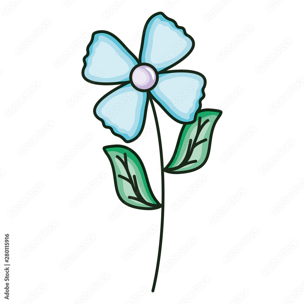 beautiful flower with leafs decorative icon beautiful flower with leafs decorative icon