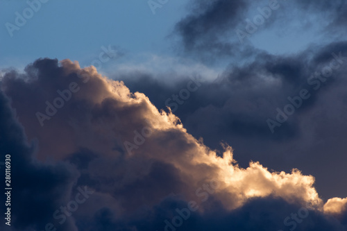 beautiful sky and clouds at sunset