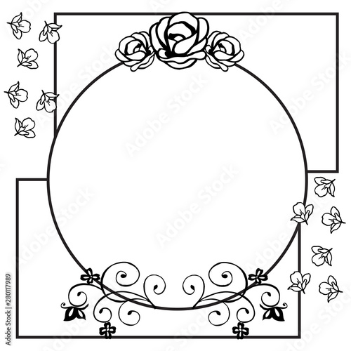Wallpaper Mural Invitation card design with beauty of leaf flower frames. Vector Torontodigital.ca