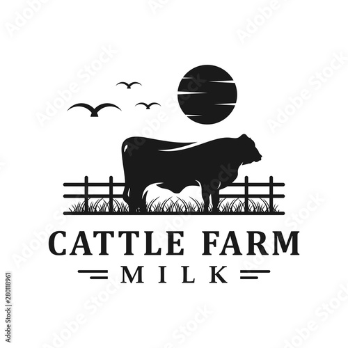 angus cow logo your company