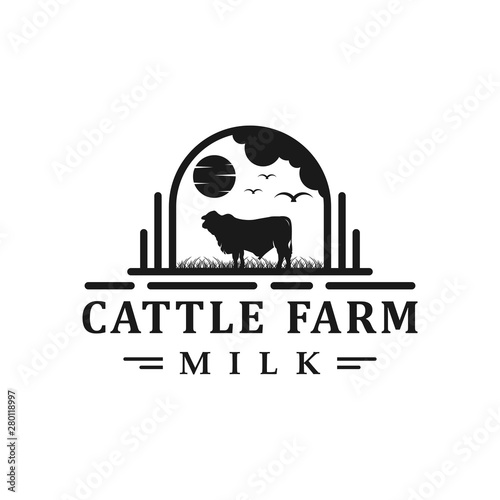 angus cow logo your company