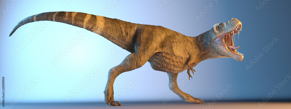 Naklejka premium T rex in the studio