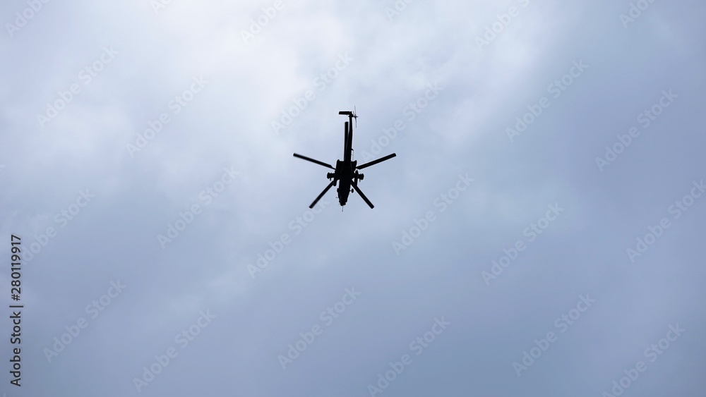 helicopter flying in the sky helicopter flying in the sky