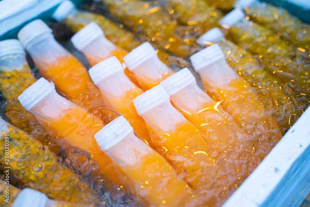orange juice in plastic bottle orange juice in plastic bottle