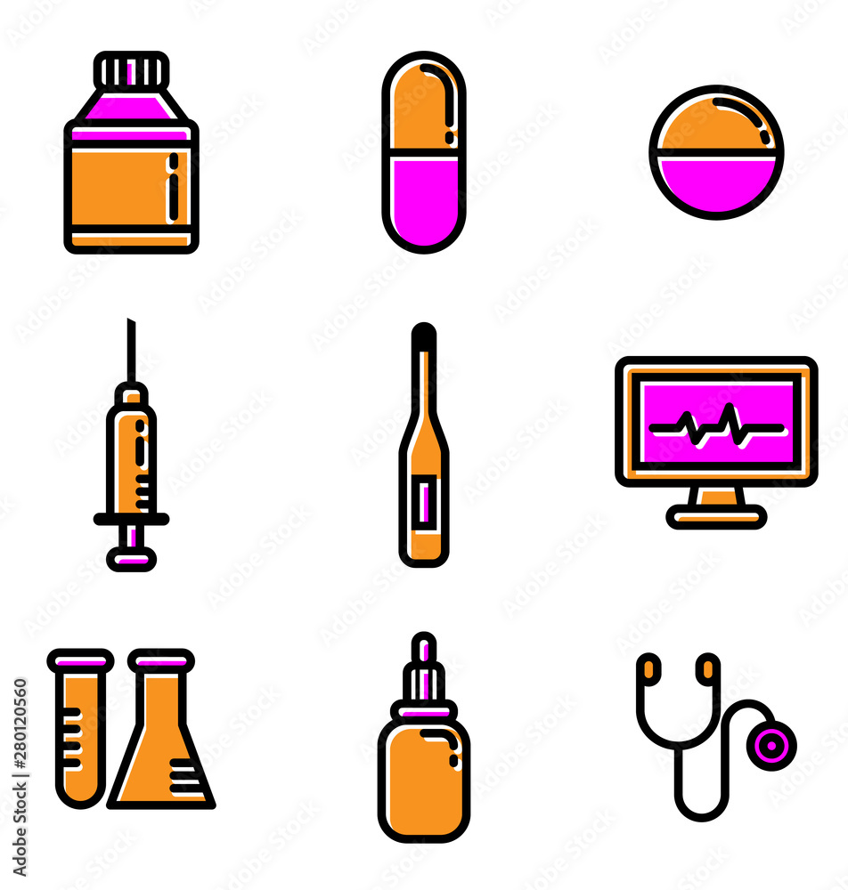 set of icons set of icons