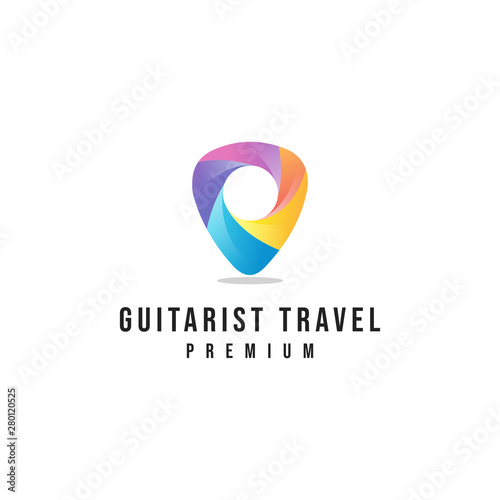 Guitarist travel logo
