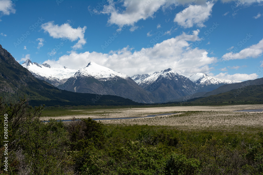 Paisaje de la patagonia chilena en la región de Aysén