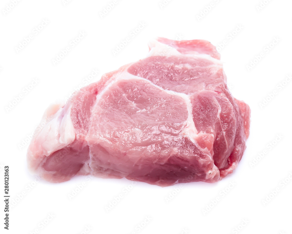 Fresh raw beef steak isolated on white background Fresh raw beef steak isolated on white background