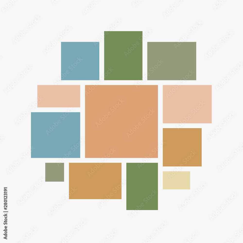 Vector empty collage twelve frame photo parts. Vector empty collage twelve frame photo parts.