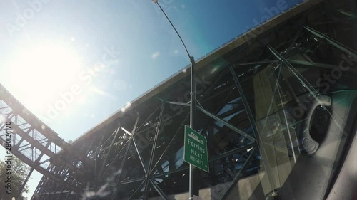Driving next to baseball stadium in Seattle Washington before a game. photo