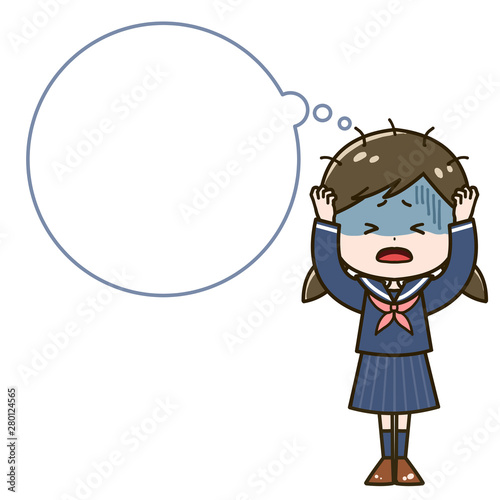 吹き出し 頭をかかえる女の子 ポーズ イラスト Stock Illustration Adobe Stock 吹き出し 頭をかかえる女の子 ポーズ イラスト Stock Illustration Adobe Stock