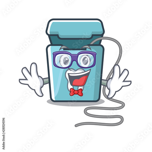 Geek dental floss in the cartoon shape