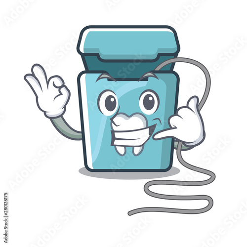 Call me toy dental floss in a cartoon
