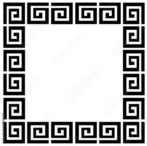 Greek ornament pattern frame icon logo