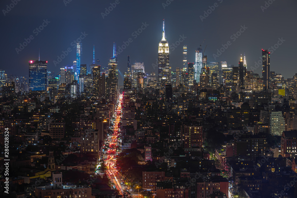 Fototapeta premium New York City Manhattan midtown buildings skyline