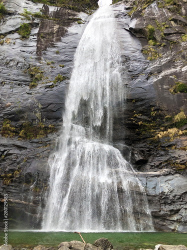 Waterfall Grande or Cascata di Bignasco or cascata Grande, Bignasco (The Maggia Valley or Valle Maggia or Maggiatal) - Canton of Ticino, Switzerland photo