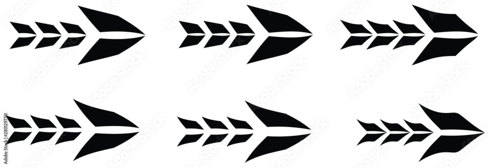 Stylized black arrow set. vector web interface icons Stylized black arrow set. vector web interface icons