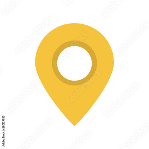 yellow location pin icon illustration vector eps10