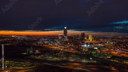 Sunset Hyperlapse of Downtown OKC photo