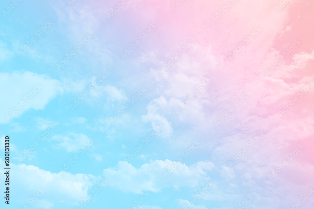 Sun and cloud background with a pastel colored Sun and cloud background with a pastel colored