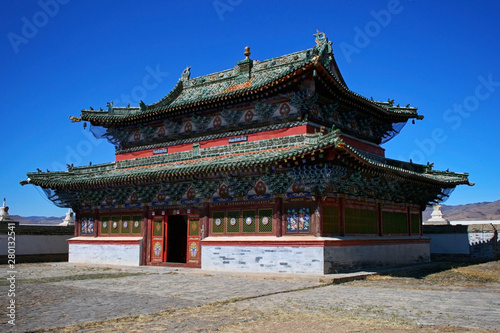 Baruun Zuu temple in Erdene Zuu Khiid Monastery, part of the Orkhon Valley Cultural Landscape World Heritage Site, in Kharkhorin (Karakorum), Mongolia.
