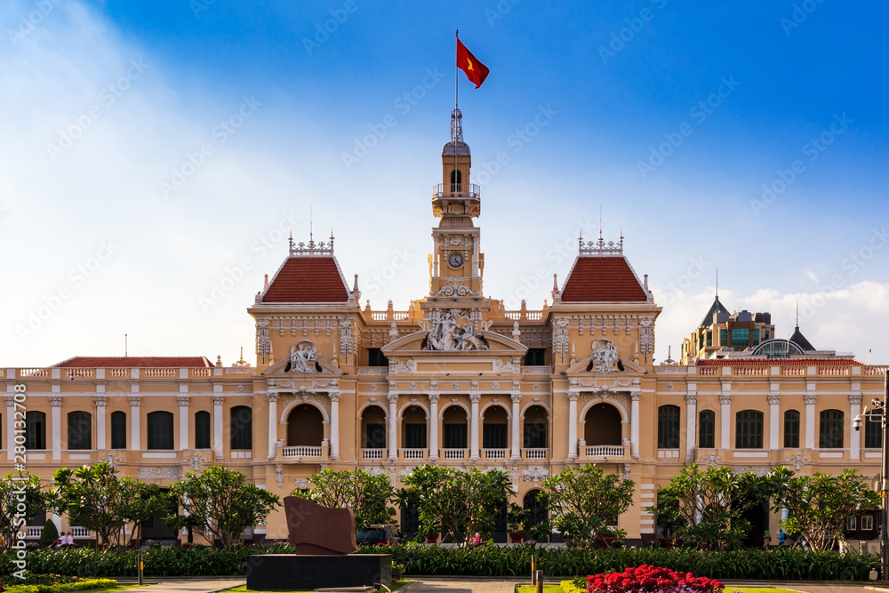 Ho Chi Minh City hall or Saigon City Hall, (City People's Committee Head office), Vietnam.