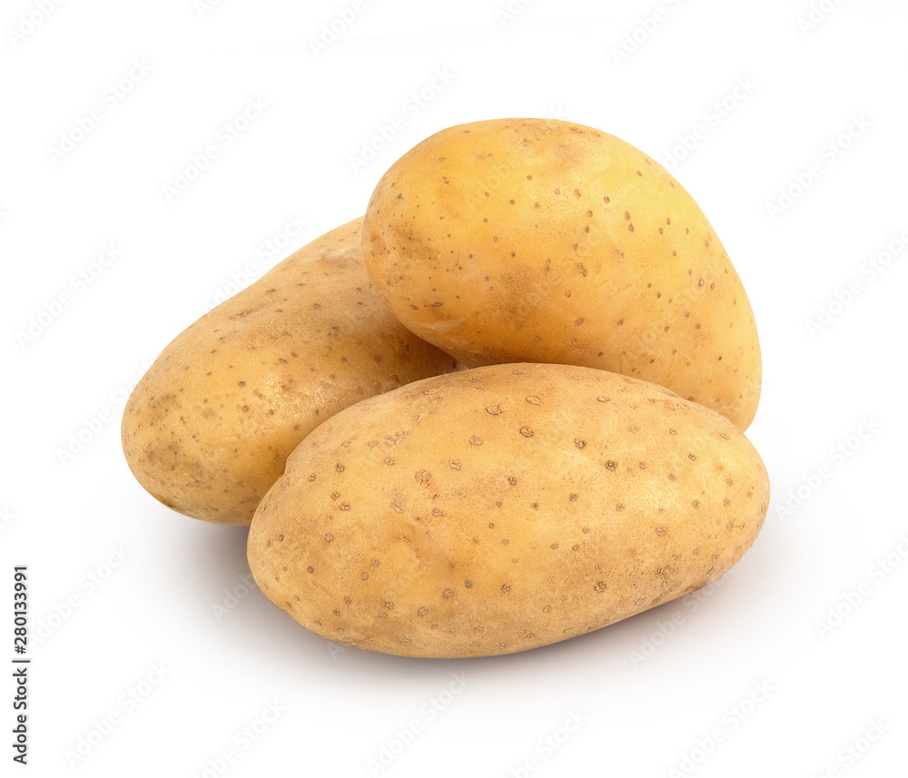 yong potato isolated on white background clipping path. yong potato isolated on white background clipping path.