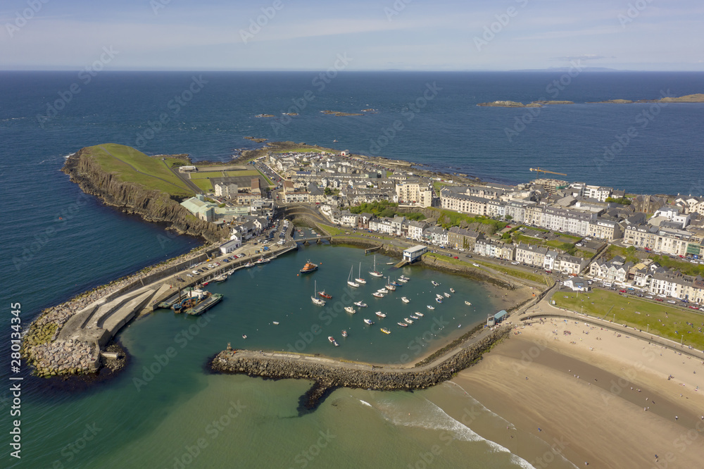 Portrush harbour marina beach and town, Northern Ireland Portrush harbour marina beach and town, Northern Ireland