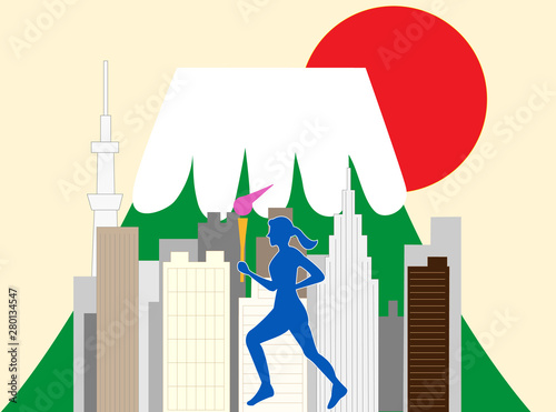 日本で開催される国際スポーツ大会の聖火ランナー