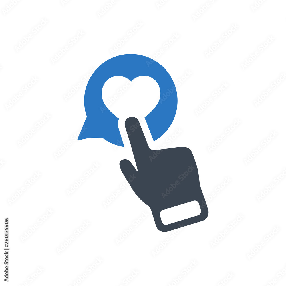 Online love feedback icon