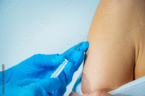 Wallpaper Mural Woman Getting a Flu Vaccine Torontodigital.ca