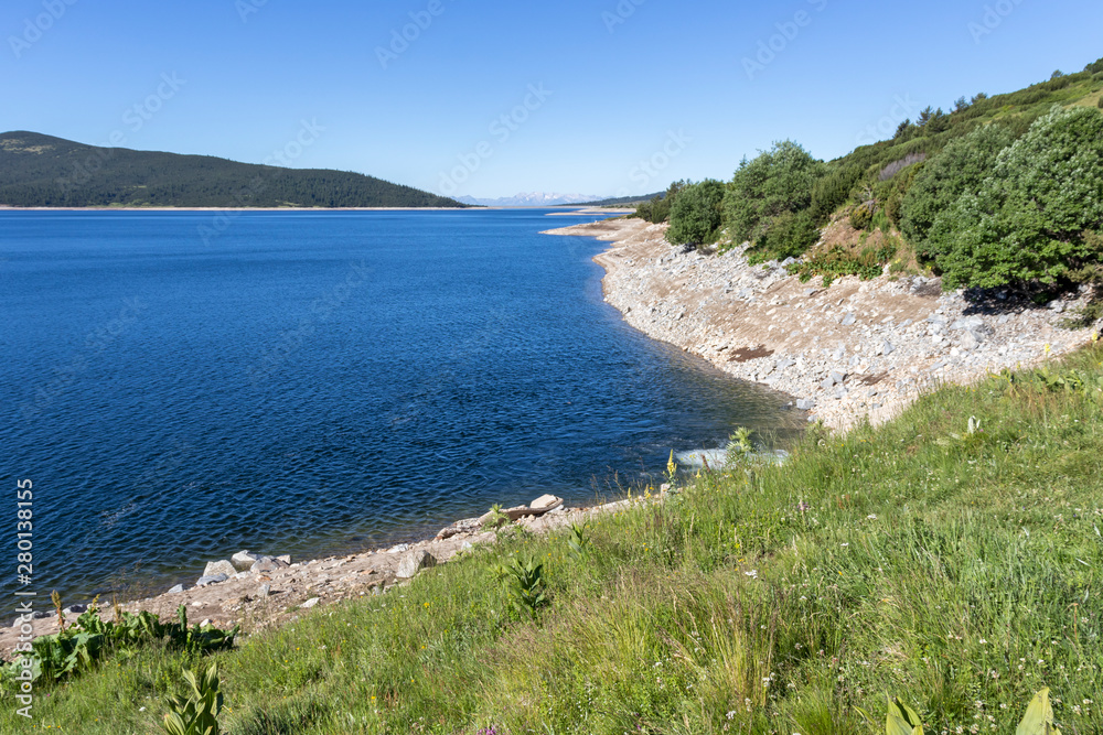 Landscape with Belmeken Dam, Rila mountain, Bulgaria