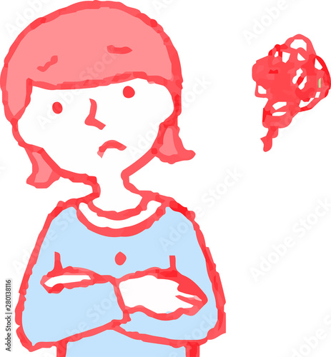 Pop Illustration of a woman face and pose set 4