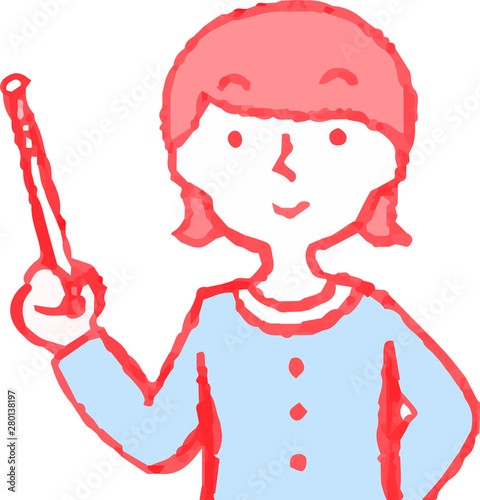 Pop Illustration of a woman face and pose set 4