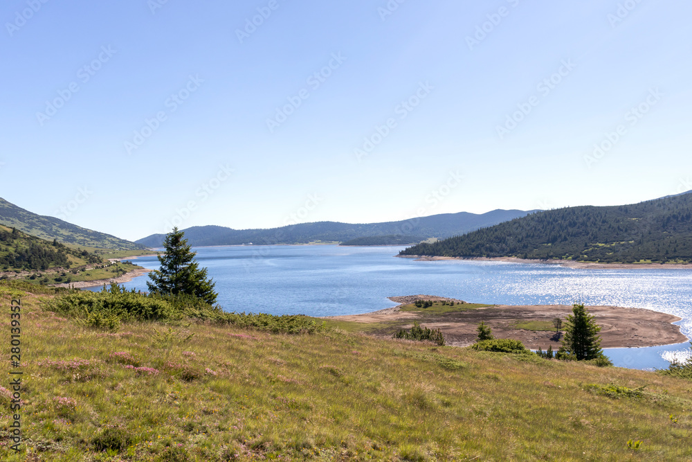 Landscape with Belmeken Dam, Rila mountain, Bulgaria