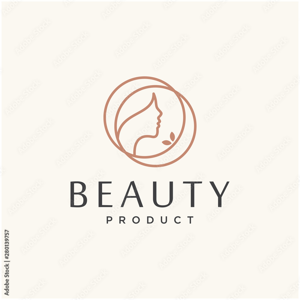 Vetor de woman logo vector icon illustration line outline monoline do ...