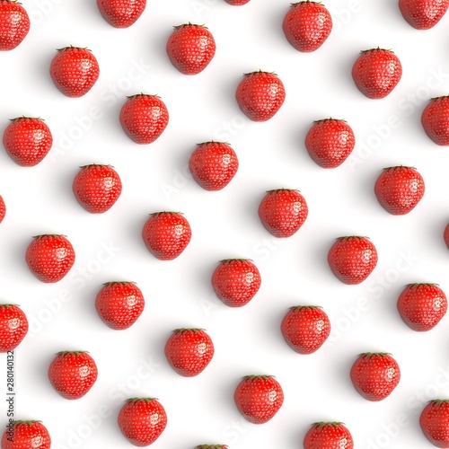 Strawberries isolated in white background