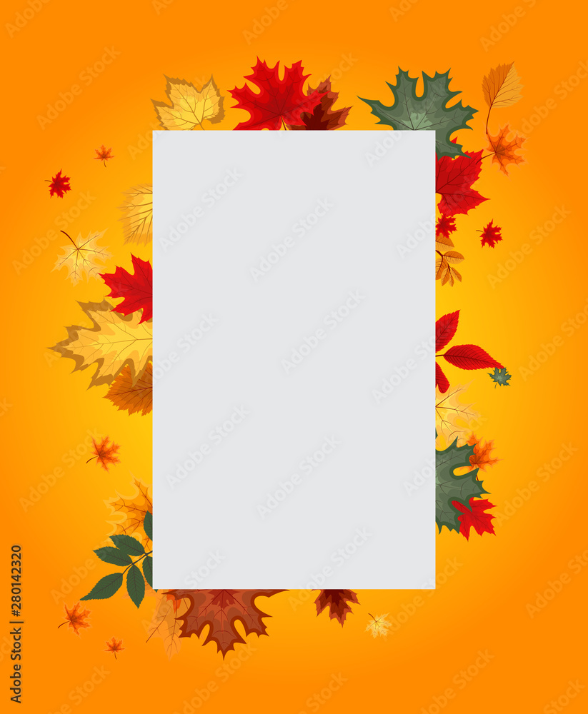 Abstract Vector Illustration Autumn Background with Falling Autumn Leaves Abstract Vector Illustration Autumn Background with Falling Autumn Leaves