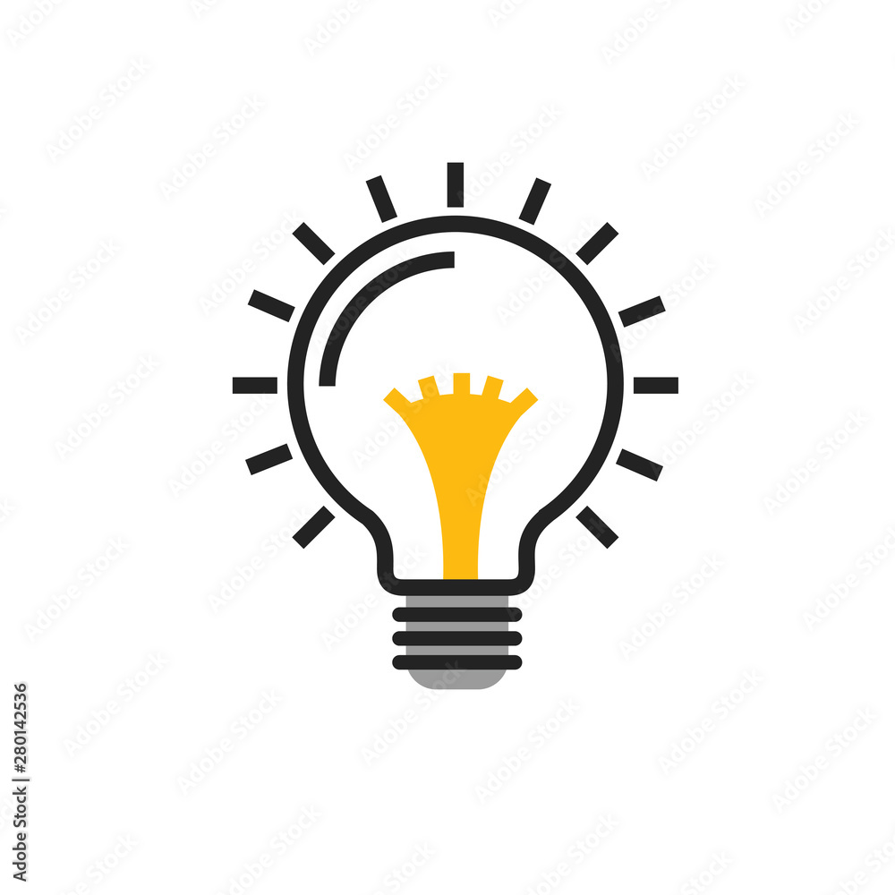 Light lamp sign icon. Idea symbol. Light lamp sign icon. Idea symbol.