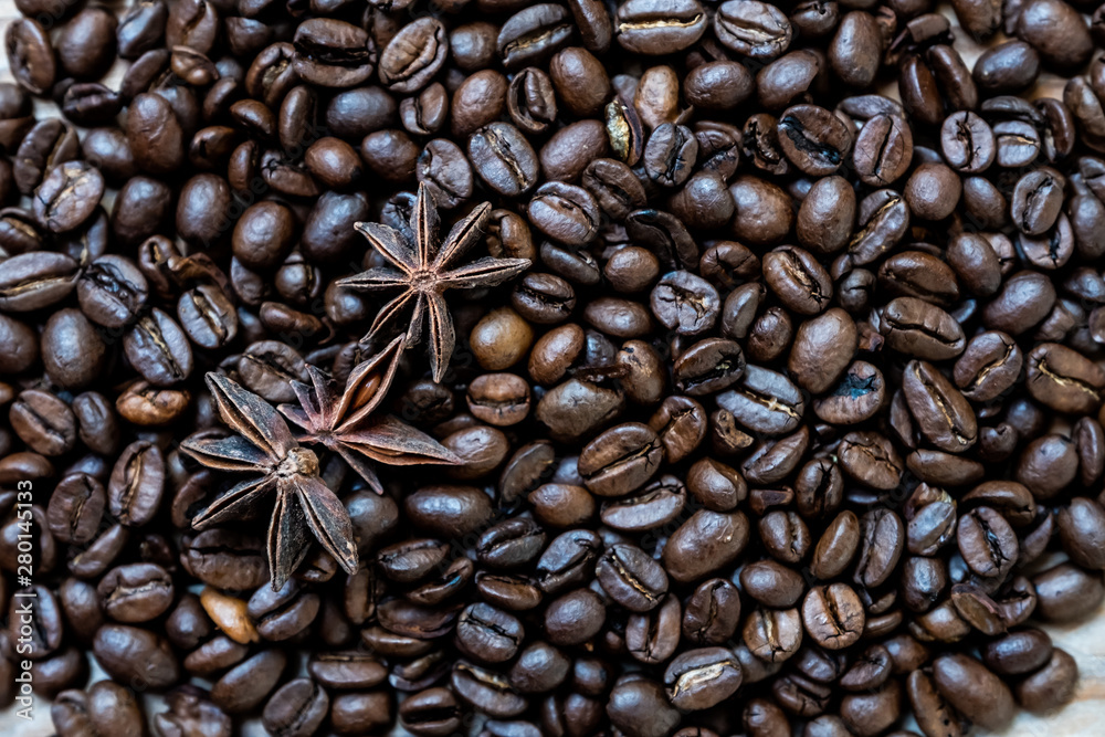 Naklejka premium Grains de café