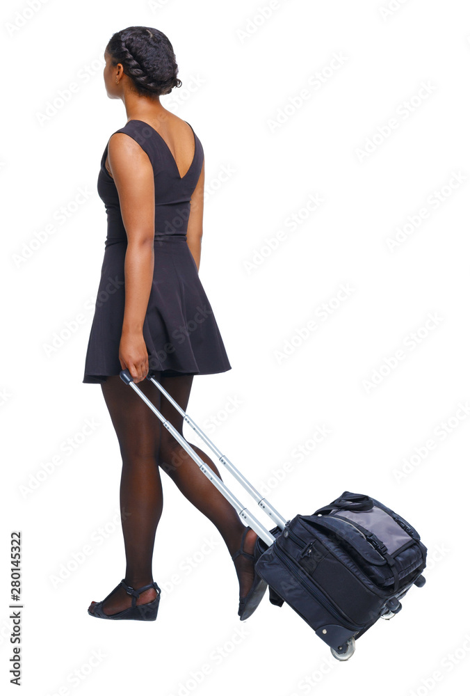 Side view of a black African-American walking. Side view of a black African-American walking.