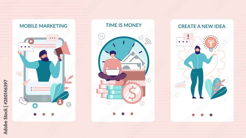 Mobile Social Stories Set for Business Application