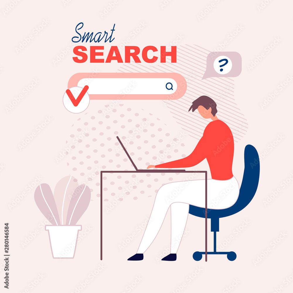 Flat Advertisement for NFC Technology Smart Search Flat Advertisement for NFC Technology Smart Search