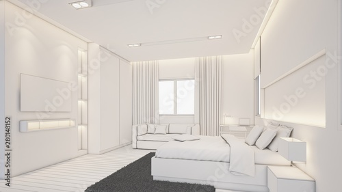 3d interior bedroom 