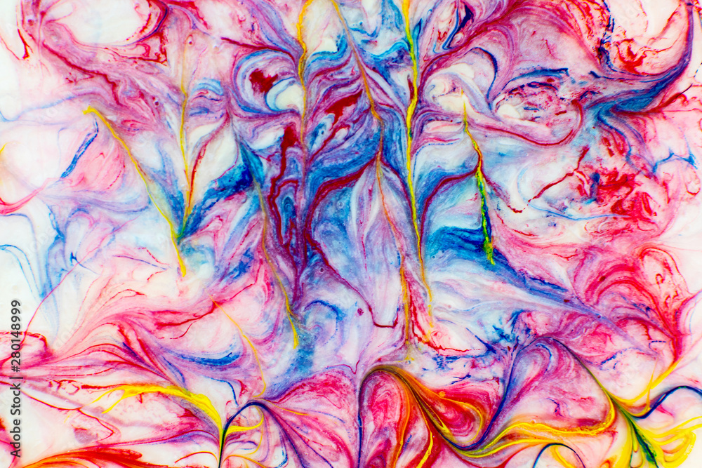 Abstract background made with fluid art technique.