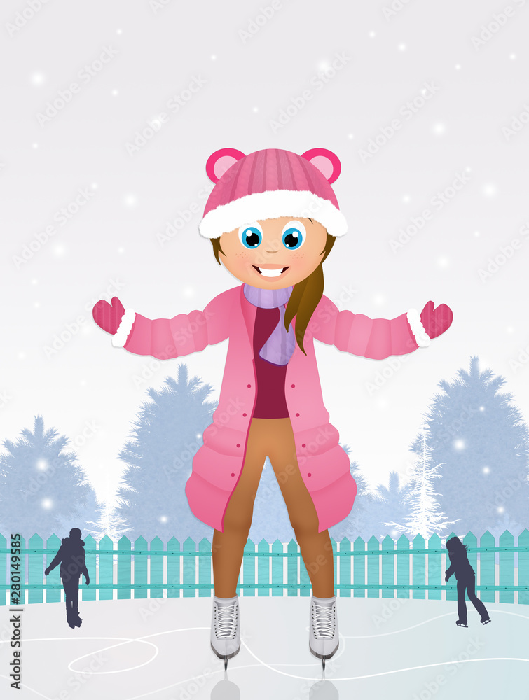 girl on ice rink girl on ice rink