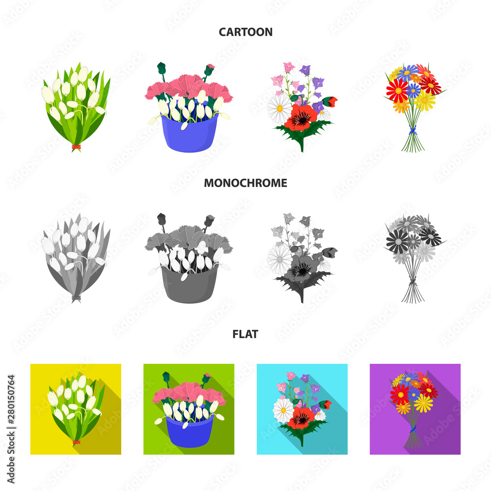 Vector design of spring and wreath sign. Set of spring and blossom stock symbol for web.