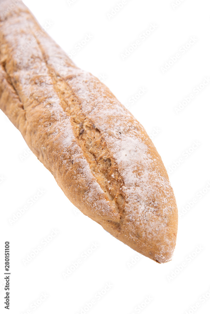 Long loaf isolated on white Long loaf isolated on white